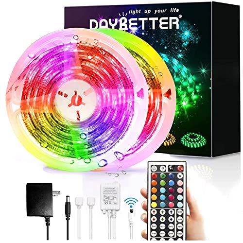 Led Strip Lights Waterproof, DAYBETTER 32.8ft(2 Rolls of 16.4ft) LED Tape Lights Color Changing 300  | Amazon (US)