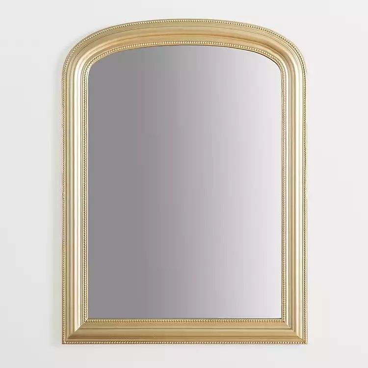Galina Golden Beaded Arch Mirror | Kirkland's Home