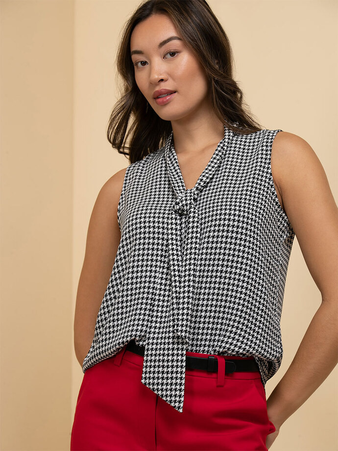 Sleeveless Tie-Neck Blouse | Ricki's