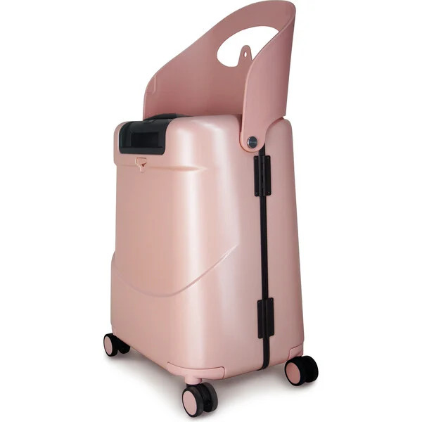 MiaMily 18-Inch Ride-On Trolley Carry-On Luggage, Dusty Pink | Maisonette