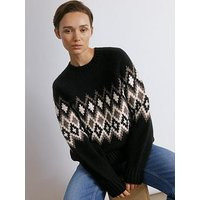 Albaray Chunky Fairisle Jumper - Black | Very (UK)