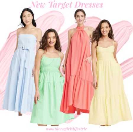 New & on Sale just in time for Easter! Love these bursts of colors! 

💗Blue Striped Belter Bandeau Mid Dress
💗Green Cinched Waist Sundress
💗Coral Halter Hi Lo Midi Dress
💗Yellow Maxi Sundress 

Target. Easter Outfit. Spring Outfit  

#LTKfindsunder50 #LTKSeasonal #LTKsalealert