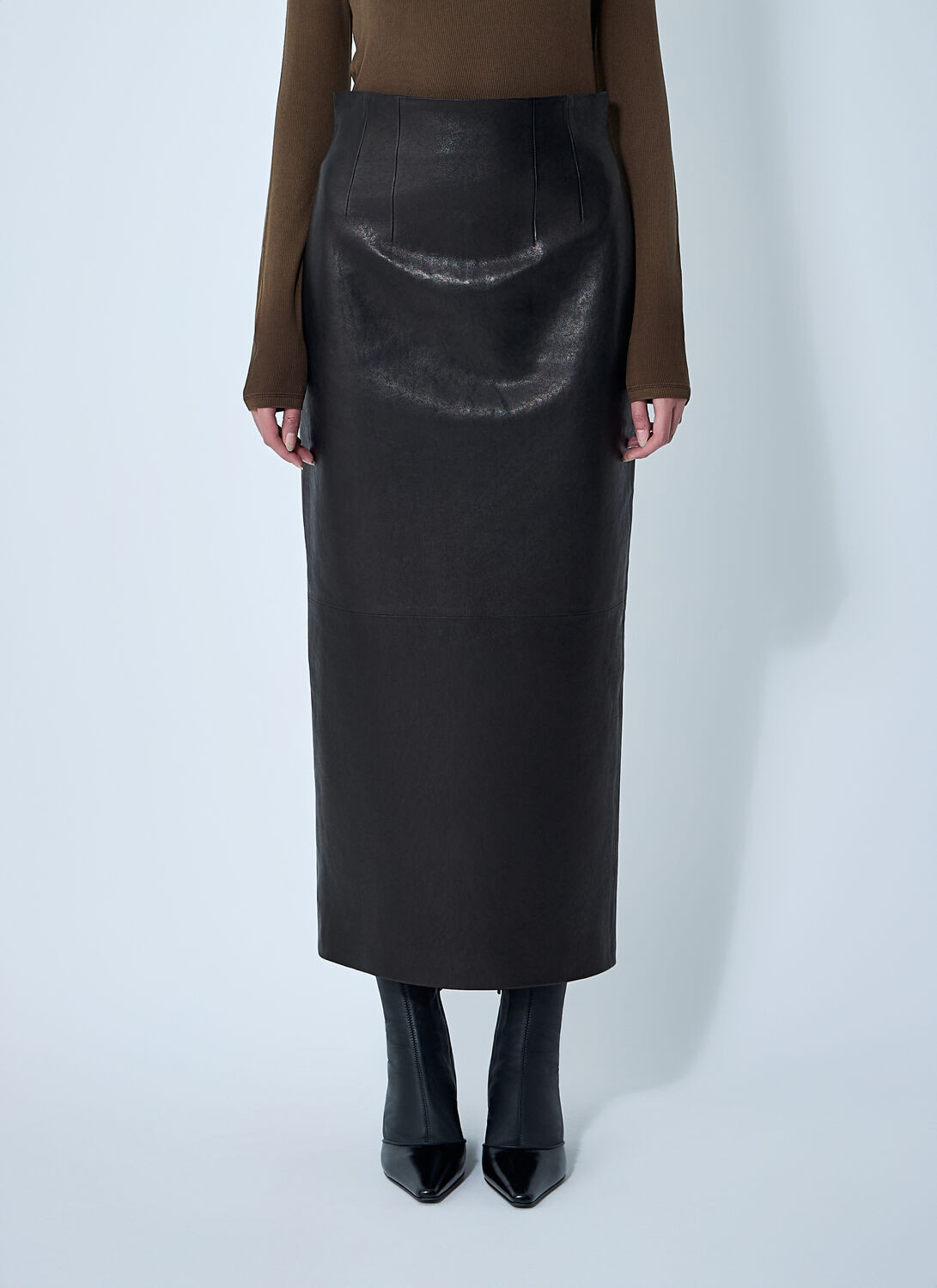 Khaite Loxley Leather Skirt - Woman Skirts Black Us - 04 | LN-CC