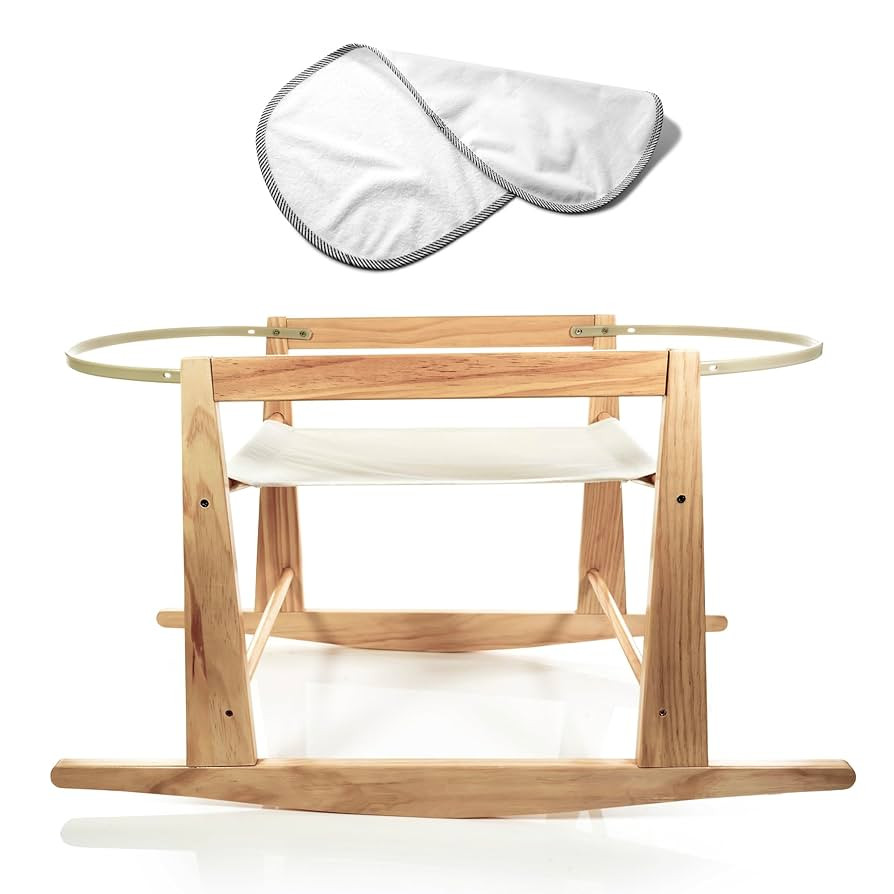 Moses Basket Stand - Wooden Rocking Moses Basket Stand for Baby Bassinets - Adjustable Bassinet R... | Amazon (US)