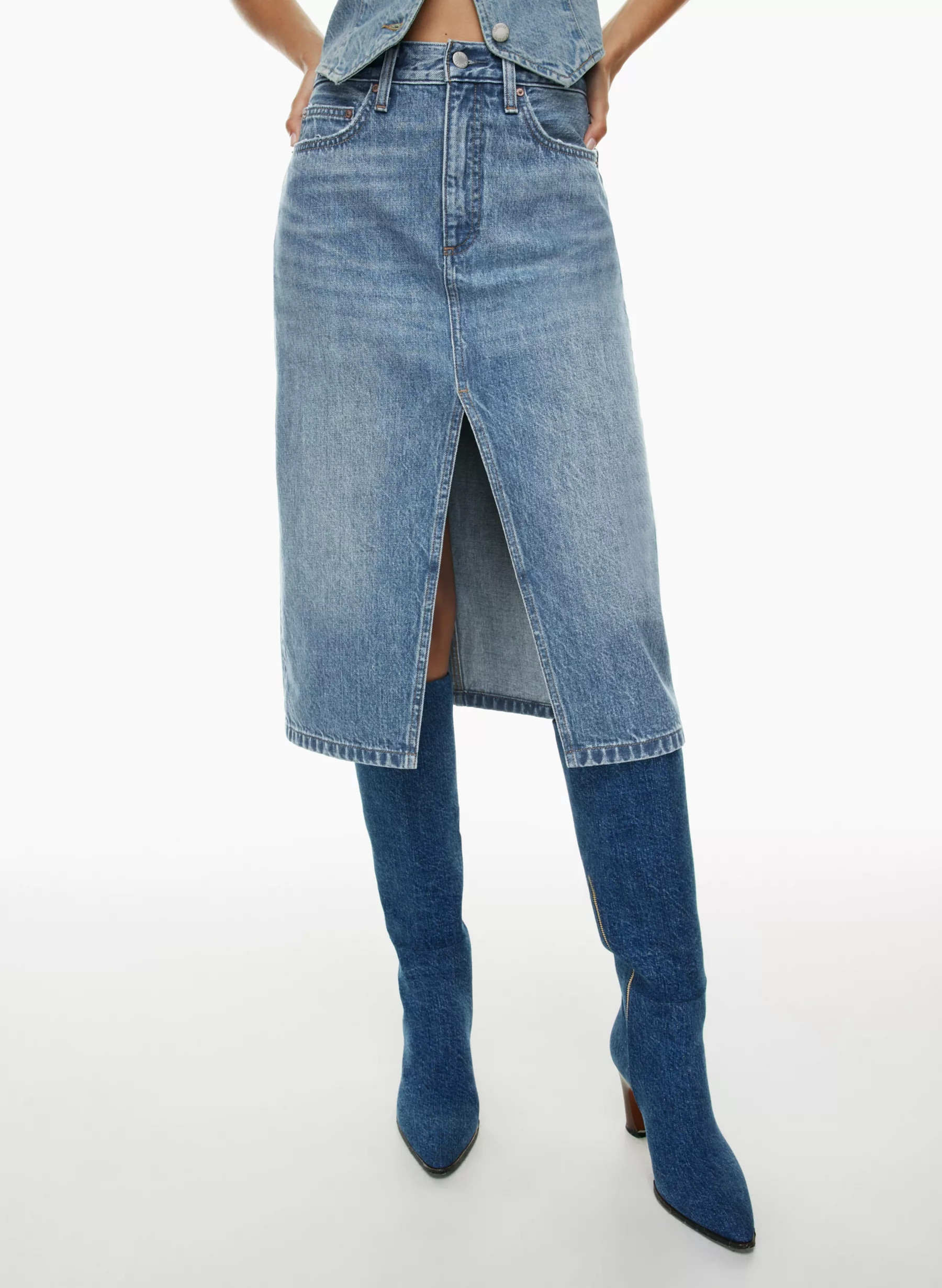 THE '90S HALLE JEAN SKIRT | Aritzia
