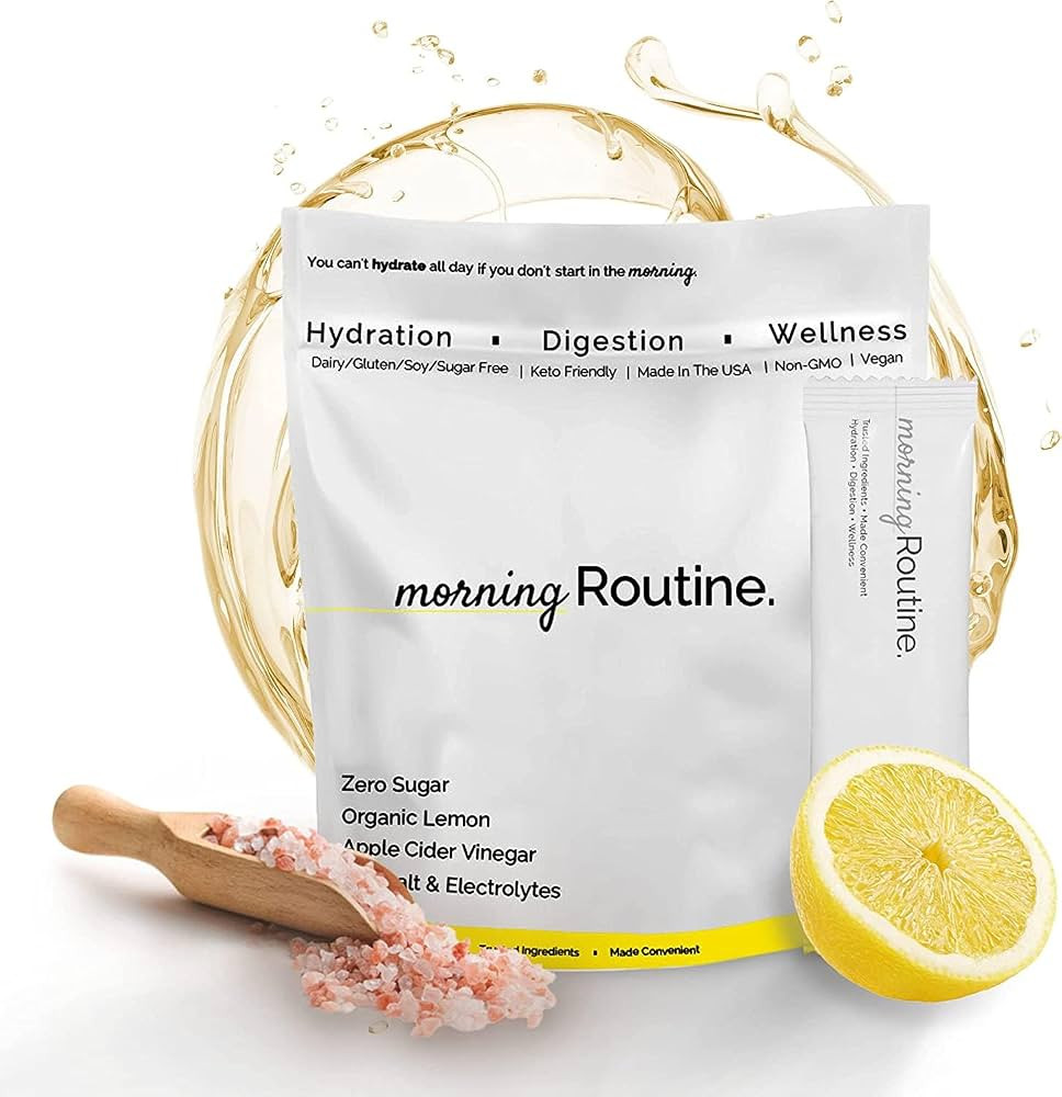 Morning Routine Daily Hydration | Electrolyte Powder Packets with Apple Cider Vinegar, Lemon and ... | Amazon (US)