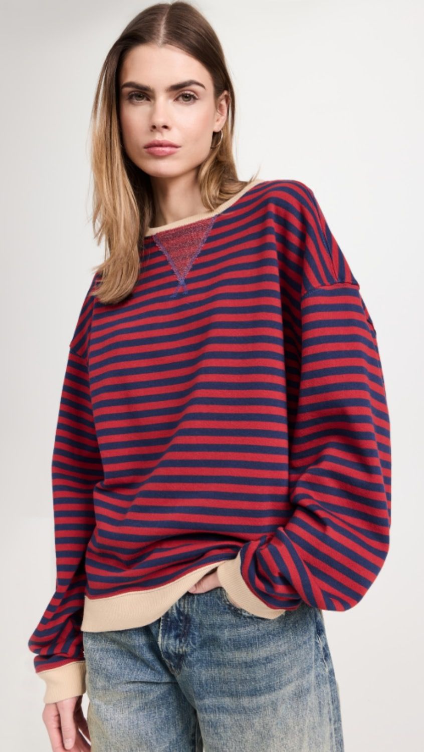 Classic Striped Crew Sweatshrit | Shopbop