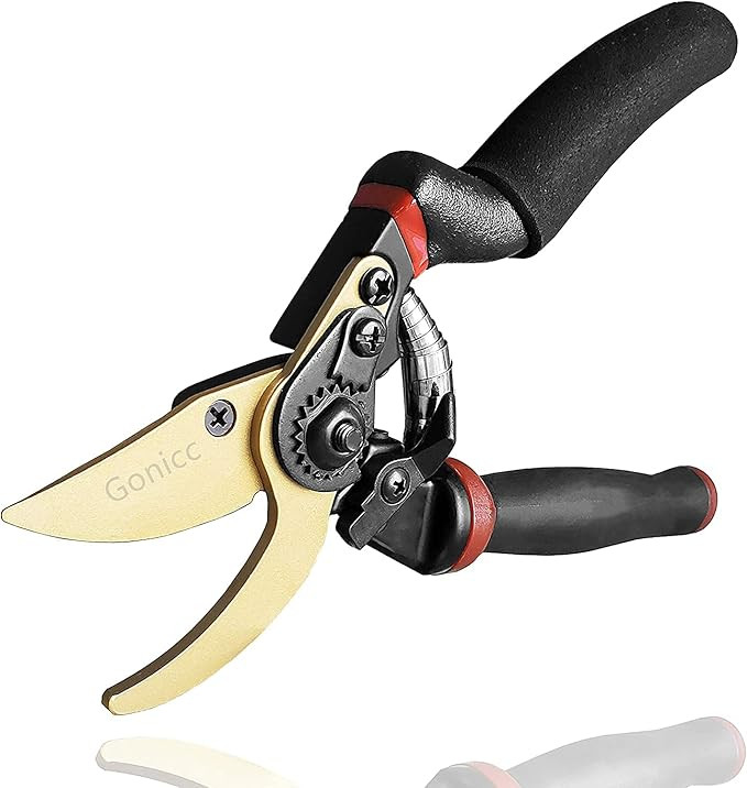 gonicc 8.5" Professional Rotating Bypass Titanium Pruning Shears(GPPS-1014) | Amazon (US)