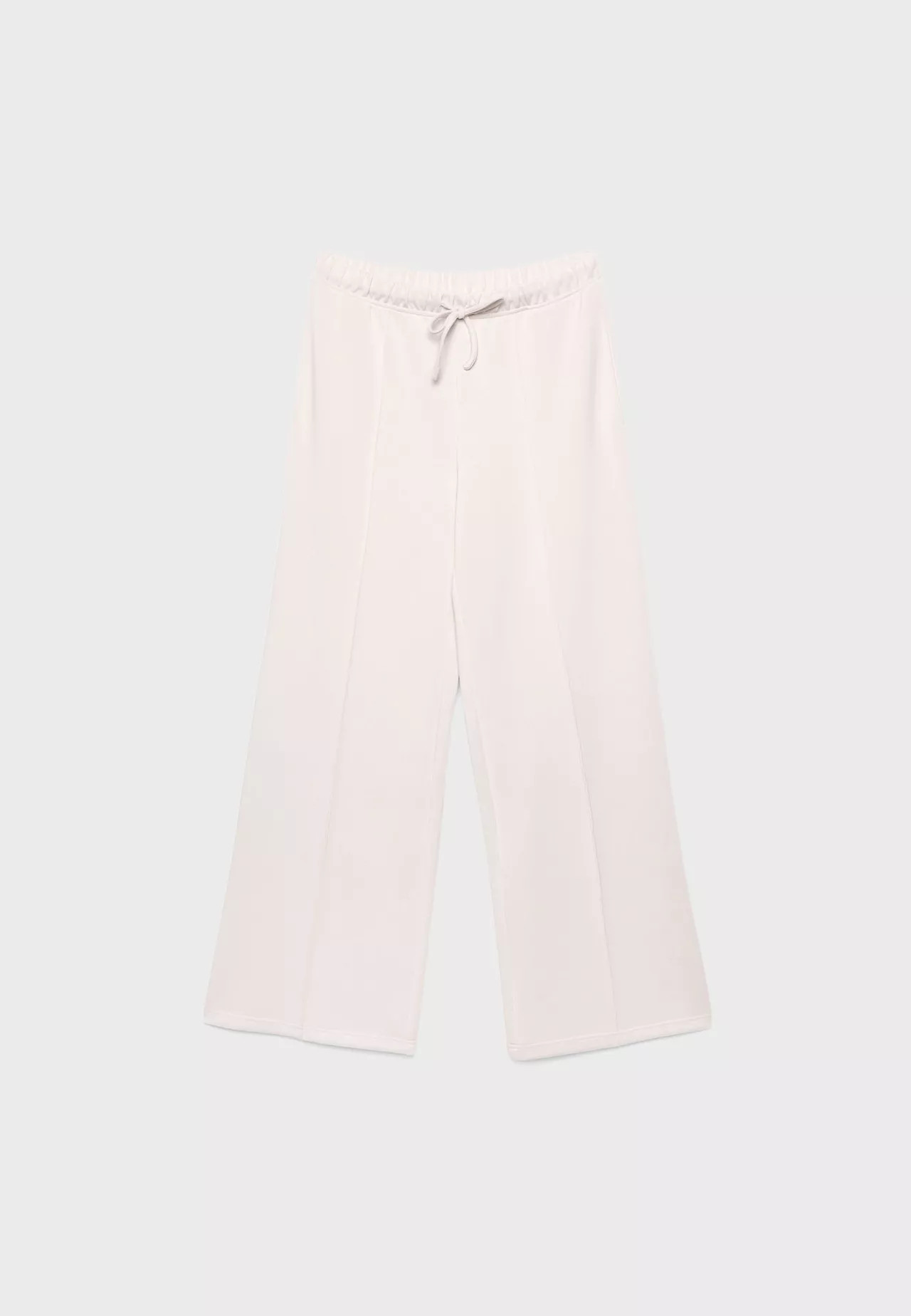 Soft-touch wide-leg trousers with seam detail | Stradivarius (UK)