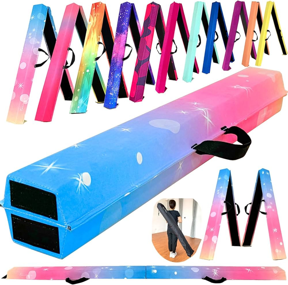 MARFULA 6 FT / 8 FT / 9 FT Folding Gymnastics Beam Foam Balance Floor Beam - Extra Firm - Suede C... | Amazon (US)
