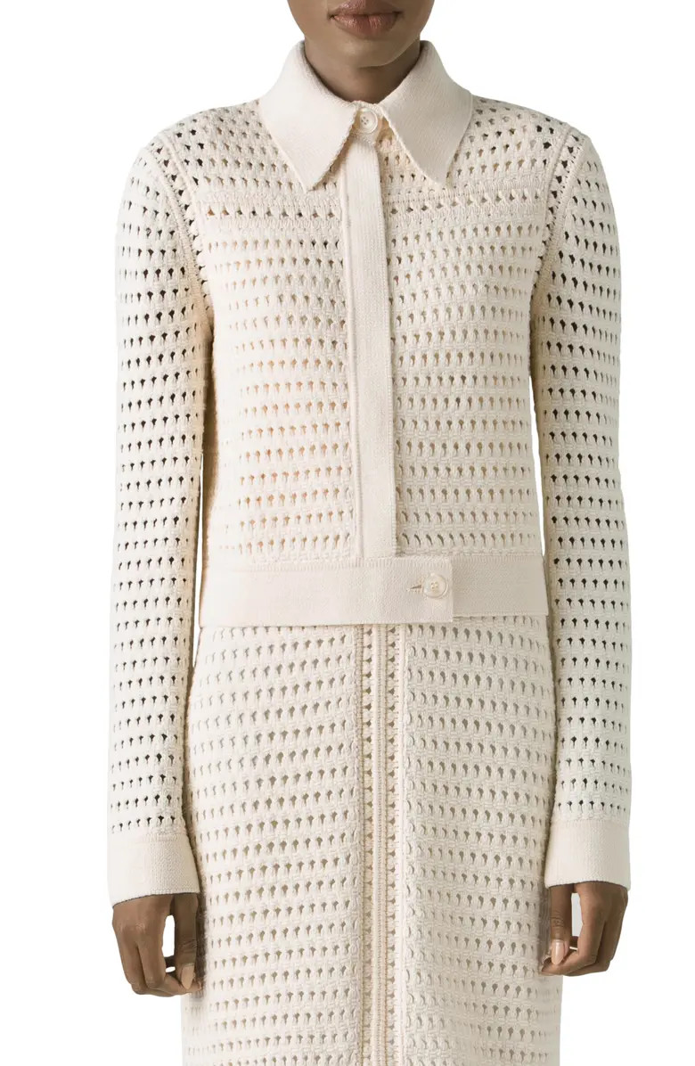Open Knit Cotton Blend Jacket | Nordstrom