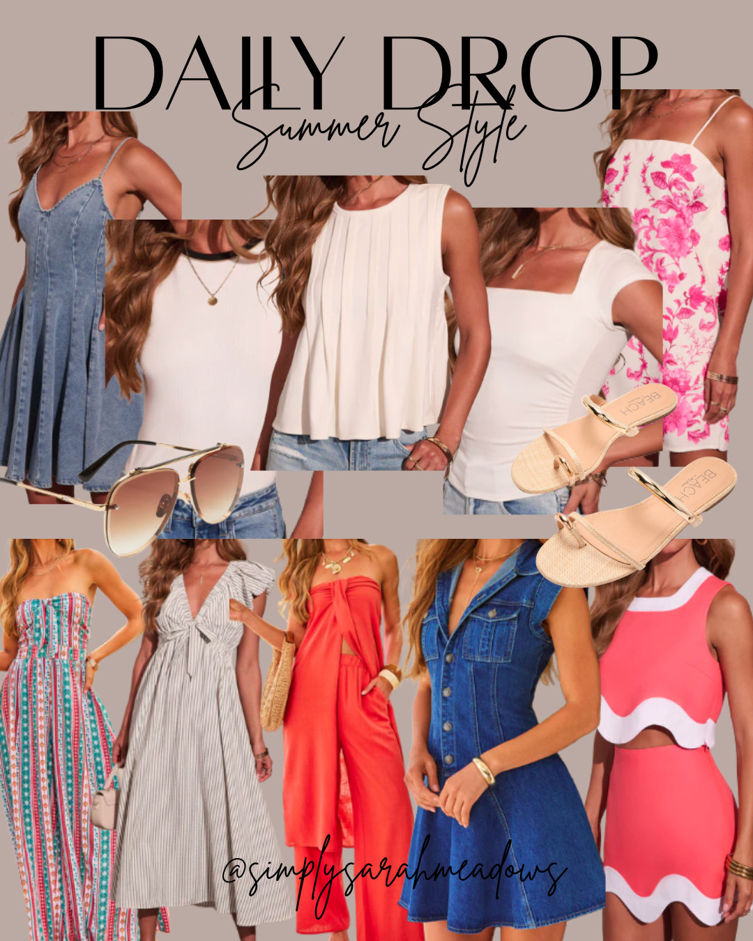 These summer finds are giving effortless style without the designer price tag! From denim dresses and breezy tops to vacation-ready maxi dresses and chic sandals, these are the pieces you’ll be reaching for all season long. Which look is your favorite? 👇 Shop everything linked in my LTK! #LTKStyle #LTKSummer #LTKOOTD #LTKSaleAlert #SummerOutfits #LTKUnder50 #VacationStyle #TrendingNow #MomStyle #AffordableFashion 

 