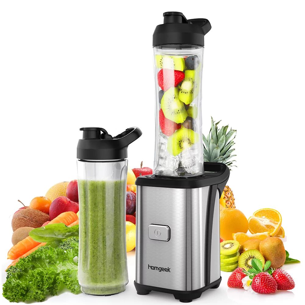 Homgeek Mini 350W Juice Extractor Smoothie Blender with 2 BPA-Free Travel Cups Detachable Fruit a... | Walmart (US)