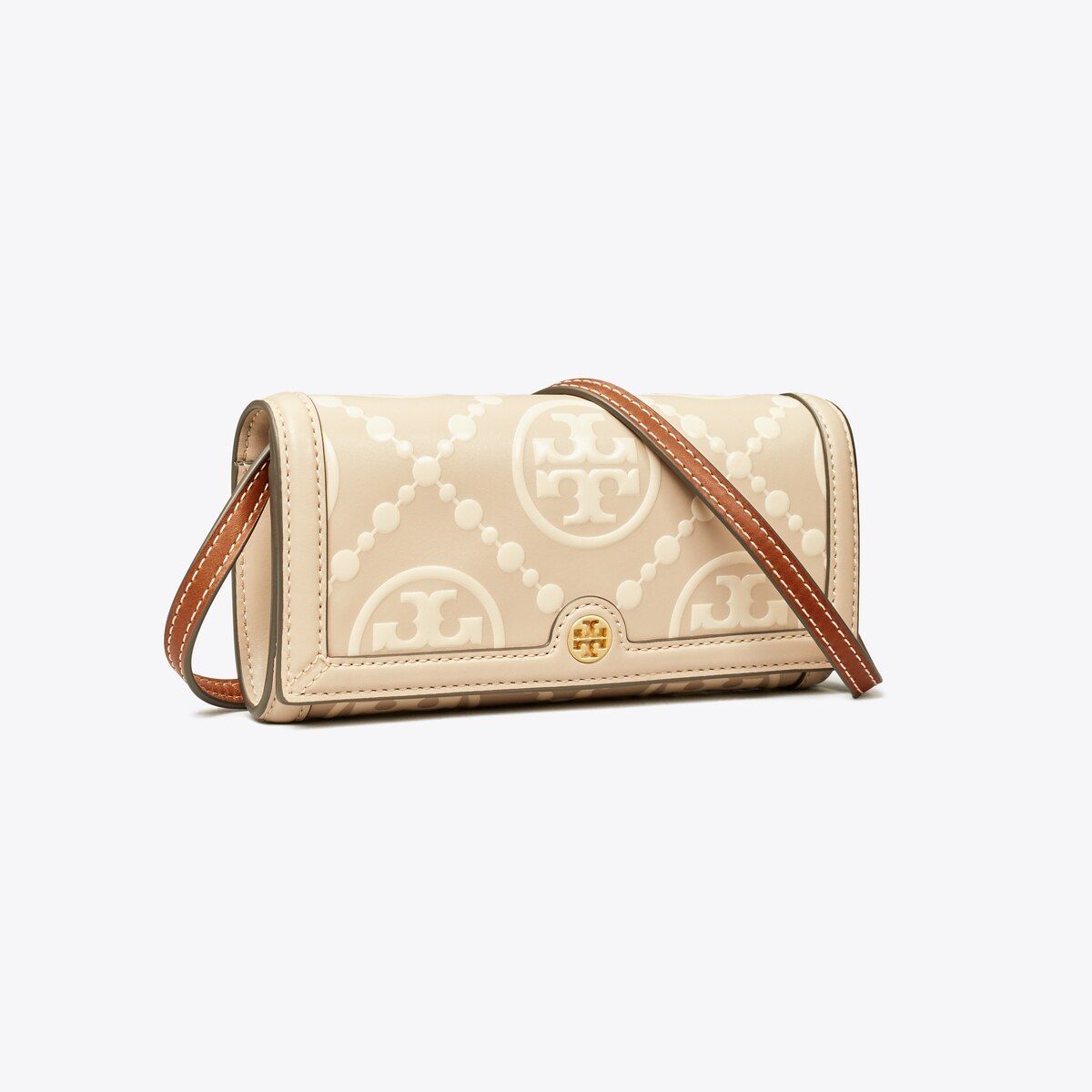 T Monogram Contrast Embossed Wallet Crossbody: Women's Designer Mini Bags | Tory Burch | Tory Burch (US)