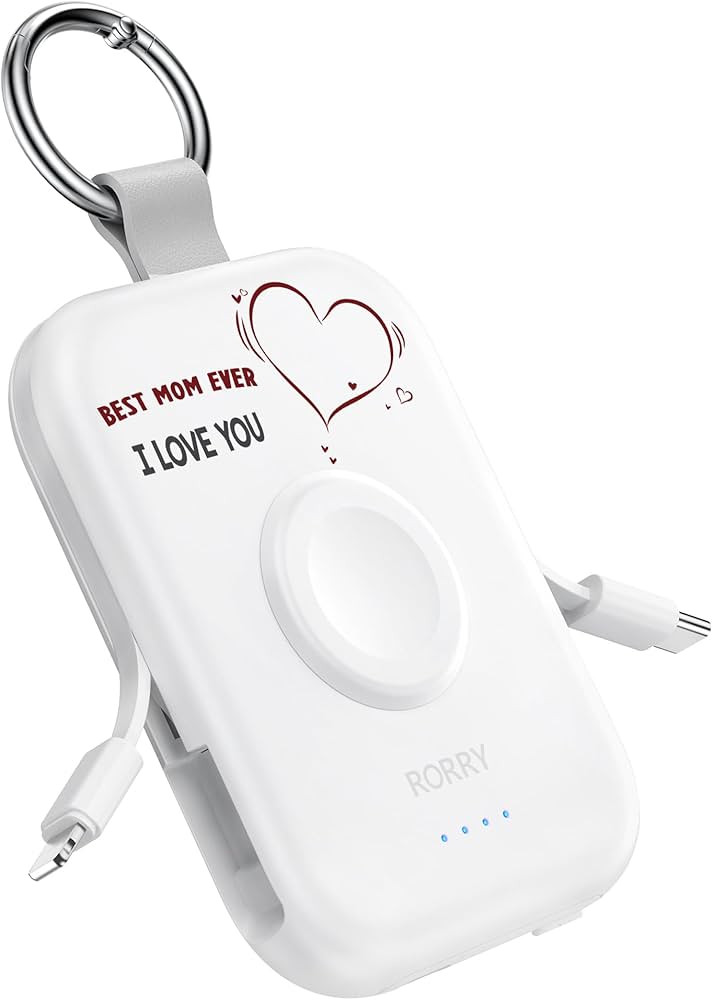 RORRY Portable Charger, 5000mAh Portable Charger Power Bank with Built-in Cables, Travel Keychain... | Amazon (US)