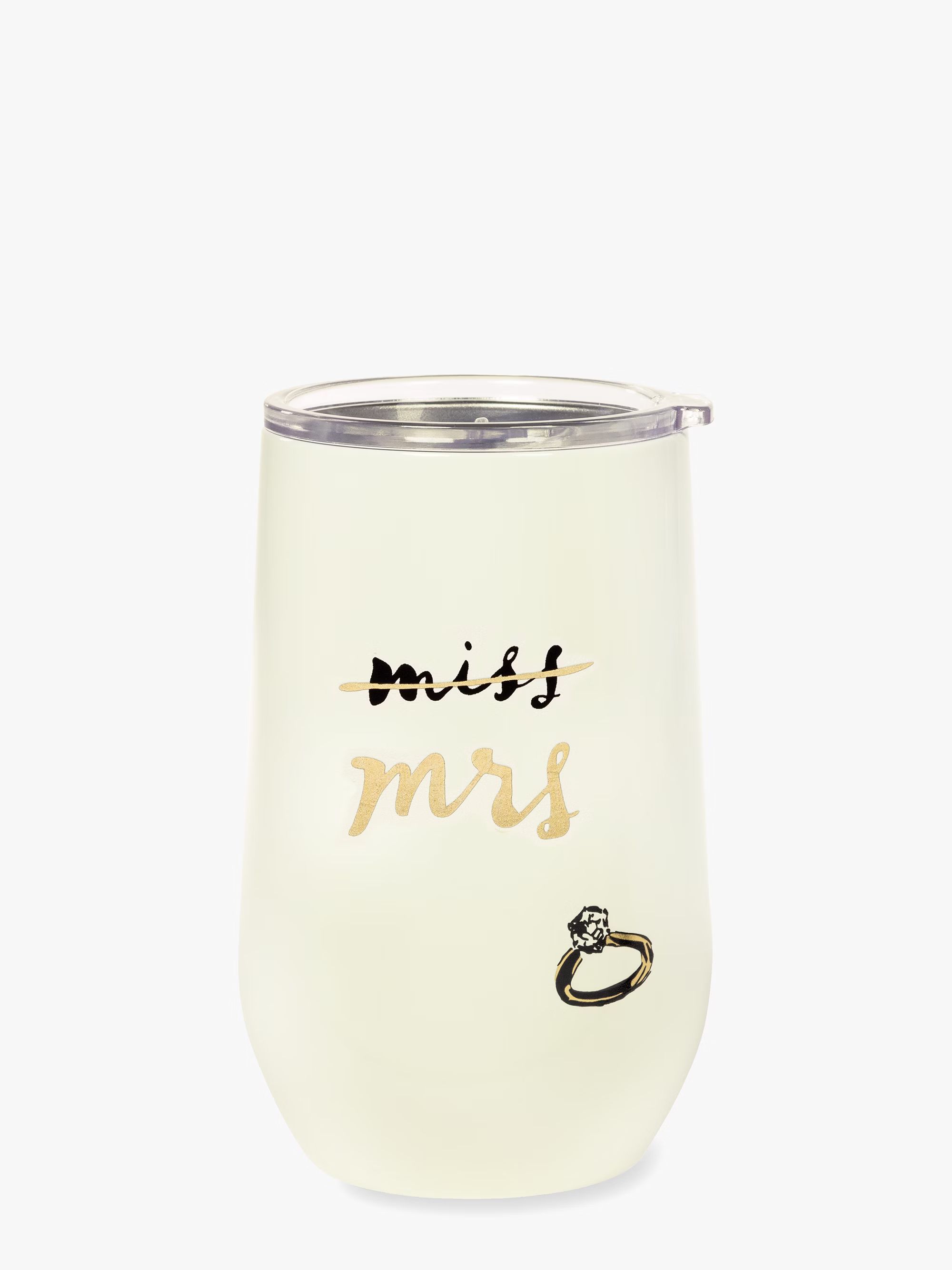 miss to mrs stemless wine tumbler | Kate Spade (US)