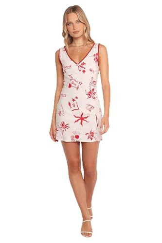 Fleur Mini Dress - Red S | Amazon (US)