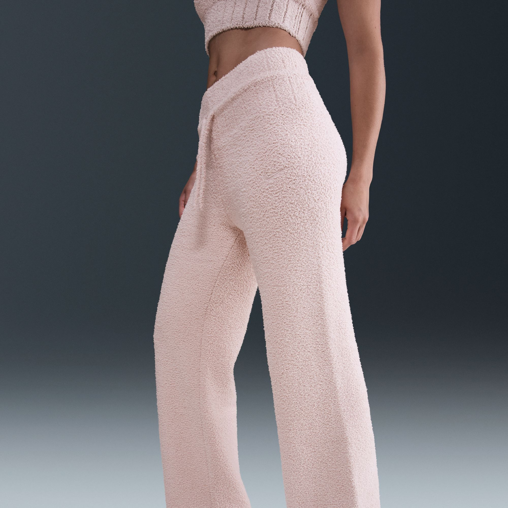 Nike Women's Sportswear Phoenix Cozy Bouclé Slim Knit Pants, XL, Silt Red | DICK'S Sporting Goods