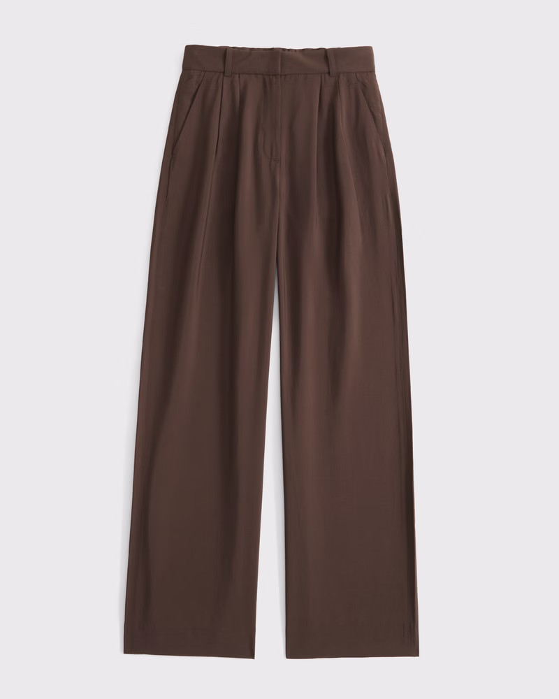 Women's A&F Sloane Crepe Tailored Wide Leg Pant | Women's New Arrivals | Abercrombie.com | Abercrombie & Fitch (US)