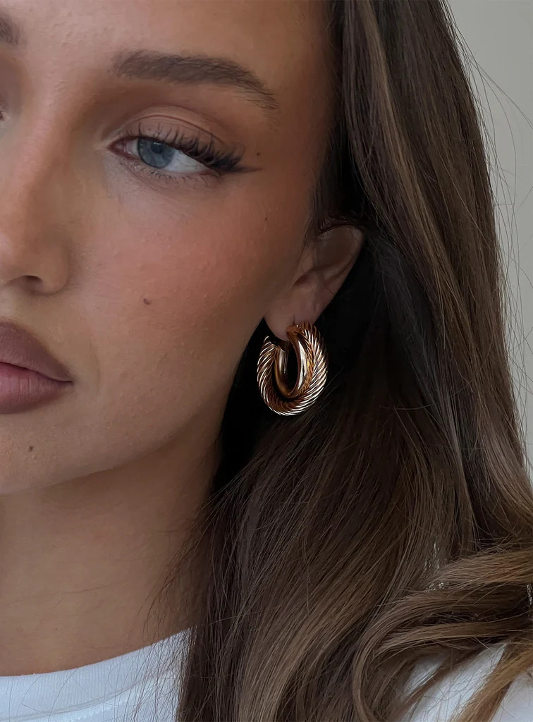 Aster Layered Hoops Gold | Princess Polly US
