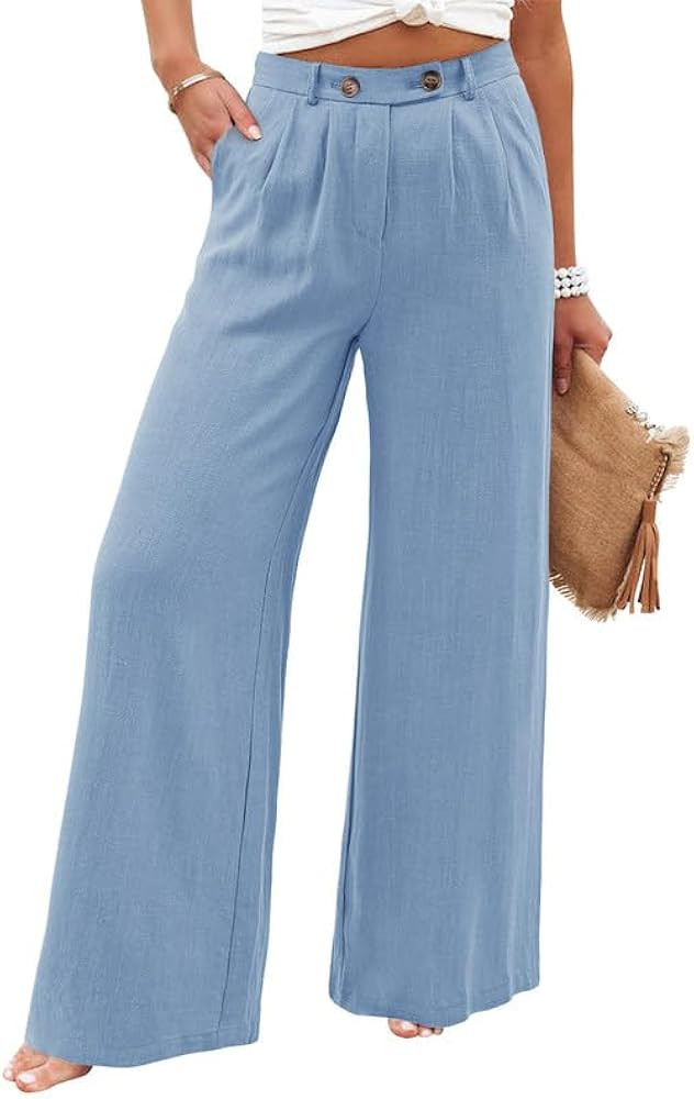 BETTE BOUTIK 2025 Trendy Womens Wide Leg Palazzo Pants High Waisted Casual Loose Flowy Business T... | Amazon (CA)