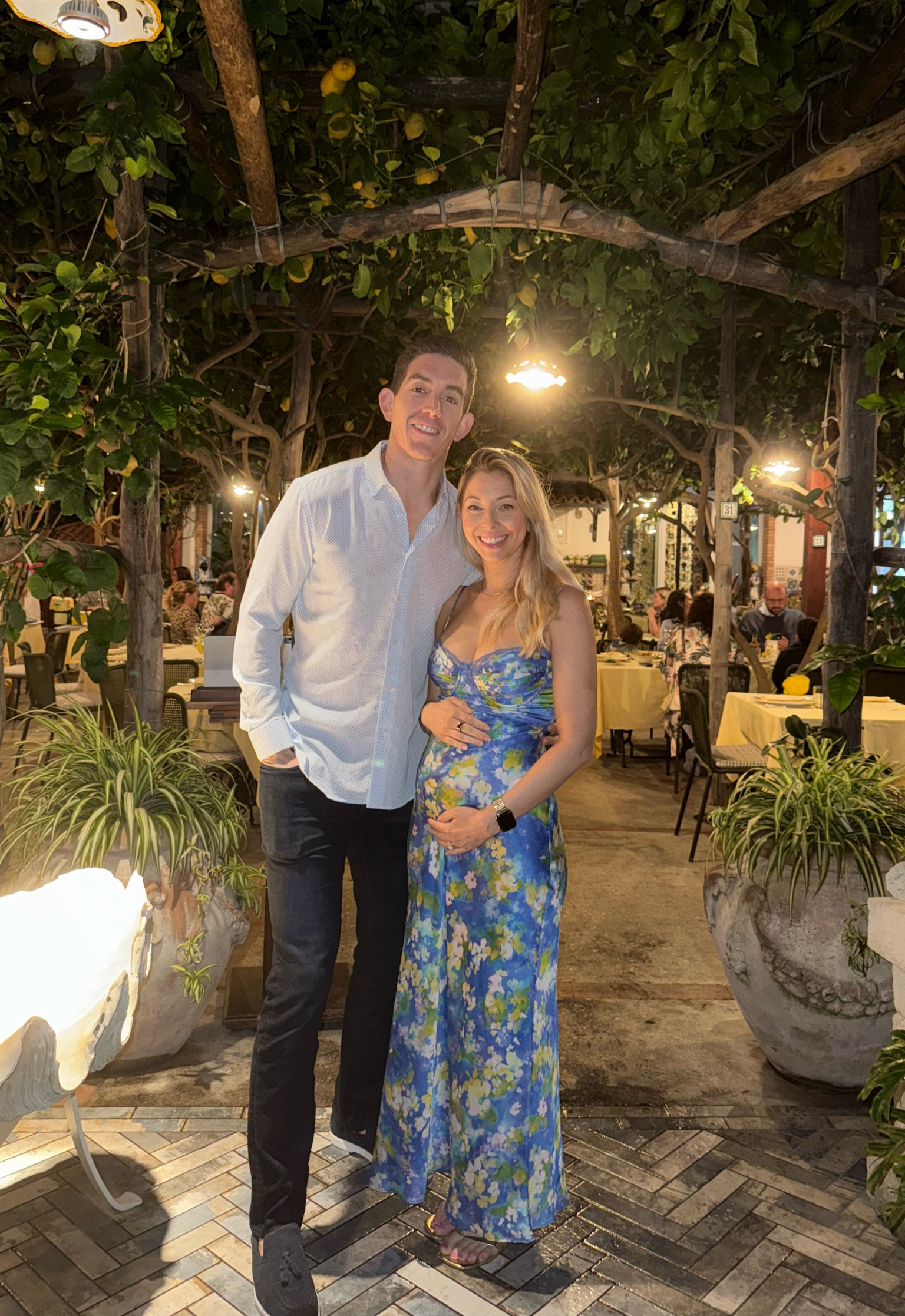 Amalfi Coast outfit inspo — The perfect dress for dinner at Da Paolino Capri!

This brand runs a little big but the cups usually run small so I sized up to a Medium for extra room in the cups as well as the tummy to accommodate my bump! I did have my tailor make some minor adjustments, but I am 5’3, 34DD, 120lbs/14 weeks pregnant. If you are busty I recommend sizing up and having alterations made to the waist as needed, otherwise would stick to normal size! 

#LTKTravel #LTKBump #LTKStyleTip