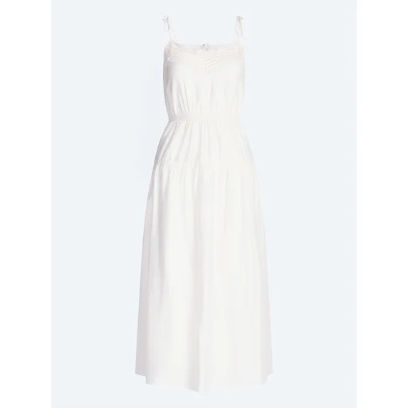 Scoop Women's Maxi Tier Tie Dress, Parsnip, Sizes XS-XXL | Walmart (US)