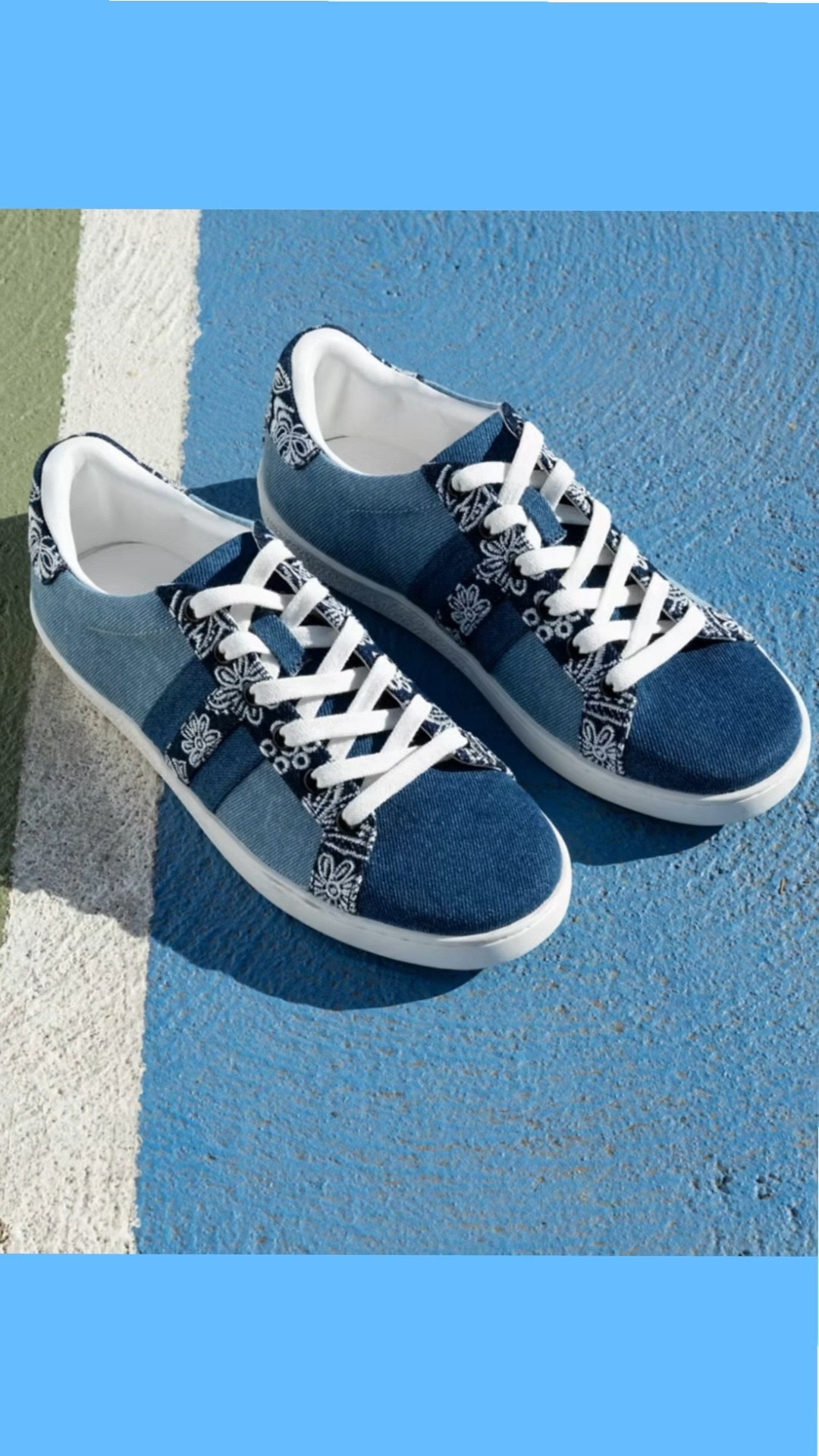 Bandana Embroidered Denim Sneaker 

#LTKStyleTip #LTKShoeCrush #LTKSaleAlert
