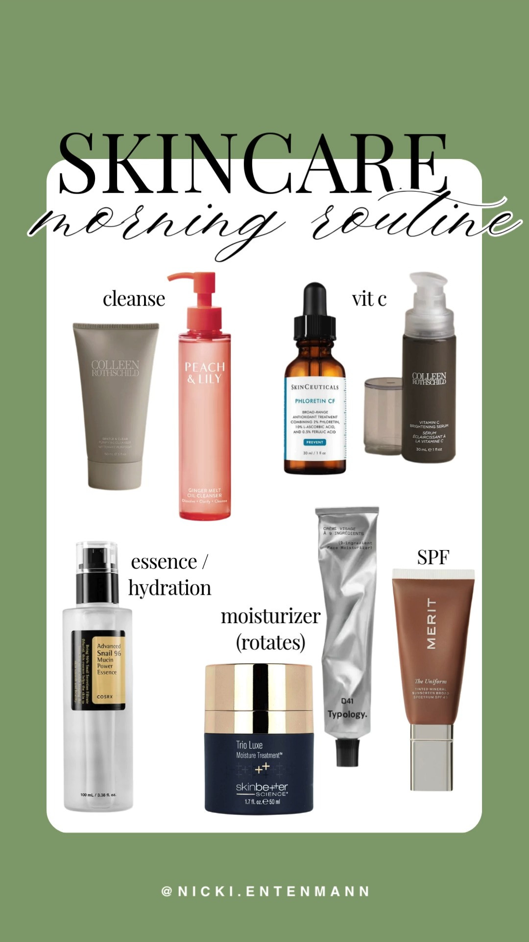 Start your day with a serious glow! ✨ Here's my morning skincare routine using these holy grail products that keep my skin hydrated, protected, and bright all day long. From deep cleansing to that essential SPF finish, every step is a non-negotiable for a healthy complexion. #MorningSkincare #SkincareRoutine #GlowingSkin #SkinGoals #DailySkincare #SkinCeuticals #PeachAndLily #ColleenRothschild #COSRX #MeritBeauty #SelfCareDaily 

 #LTKmorningroutine #LTKselfcare #LTKBeauty