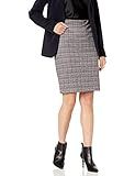 NINE WEST Women's Plus Size Knit Plaid Skirt, Black/Wild Plum Multi, 2X | Amazon (US)