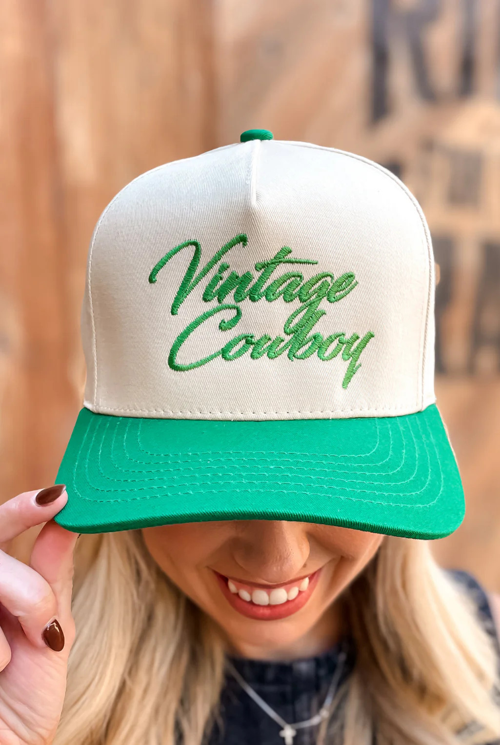 Vintage Cowboy Baseball Cap - Green | Tucker Brown