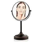 Ovente 7'' Tabletop Makeup Mirror with Stand, 1X & 7X Magnifier, Spinning Double Sided Round Vanity  | Amazon (US)