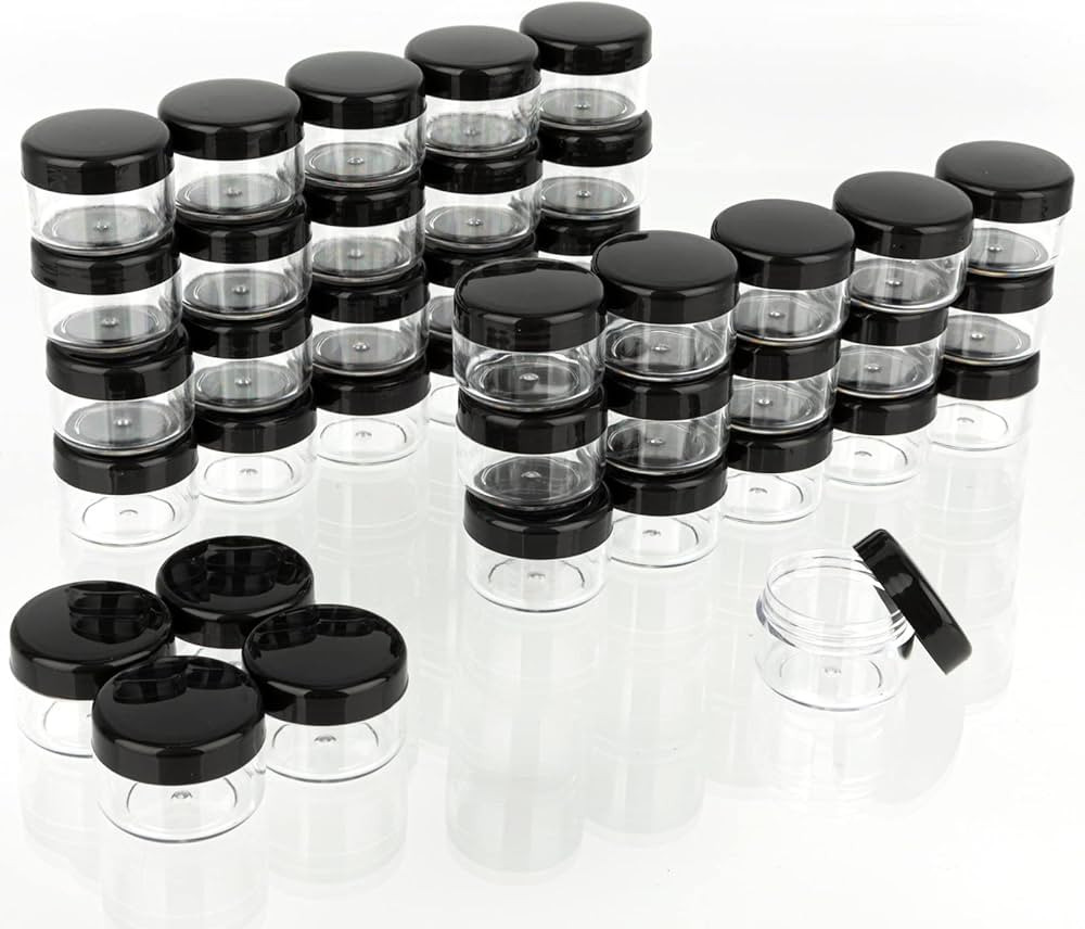 ZEJIA Polypropylene 5 Gram Cosmetic Containers 50pcs Sample Jars Tiny Makeup Sample Containers wi... | Amazon (US)