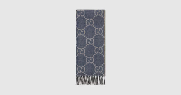Gucci GG jacquard knit scarf with tassels | Gucci (US)