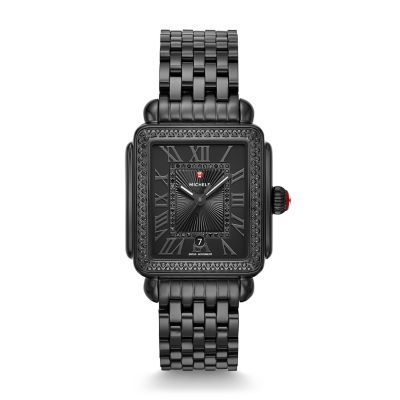 Deco Madison Noir Diamond Watch | Michele Watches