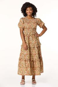 Cato Fashions | Cato Smocked Autumn Blossom Dress | Cato Fashions