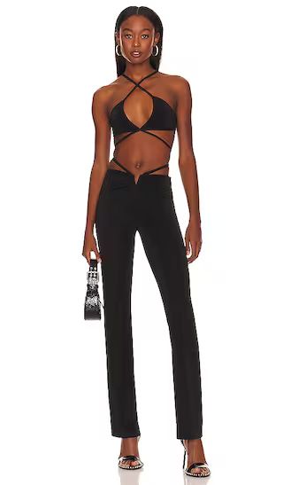 Irene Strappy Pant Set in Black | Revolve Clothing (Global)