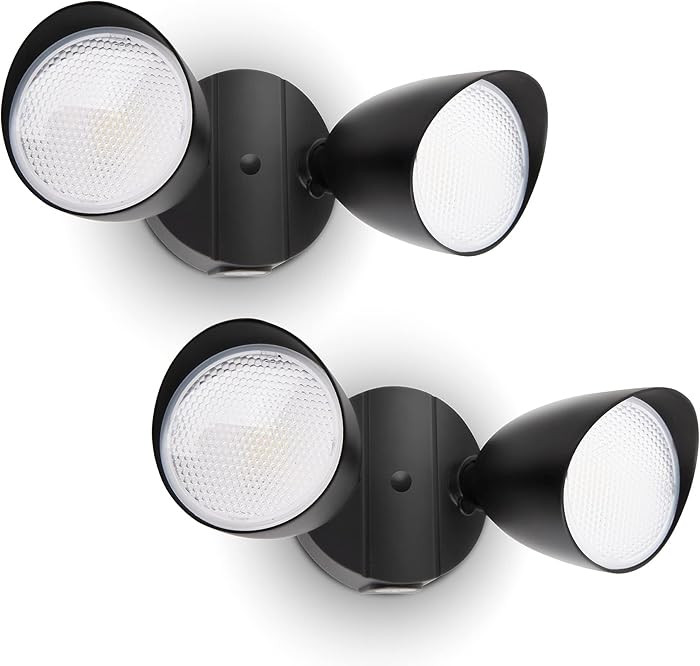 UME 2-Packs 2500 Lumen 32 Watt 28 LED Dual-Head Floodlight Outdoor, Full Metal Design, Waterproof... | Amazon (US)