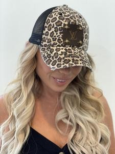 Black leopard Hat | Vintage Boho