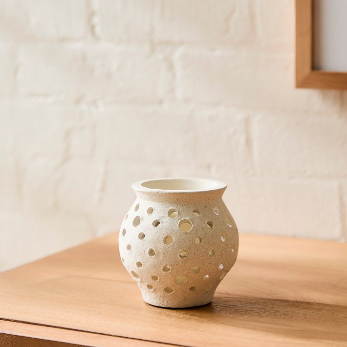 Perri Dry Perforated Lantern | West Elm (US)
