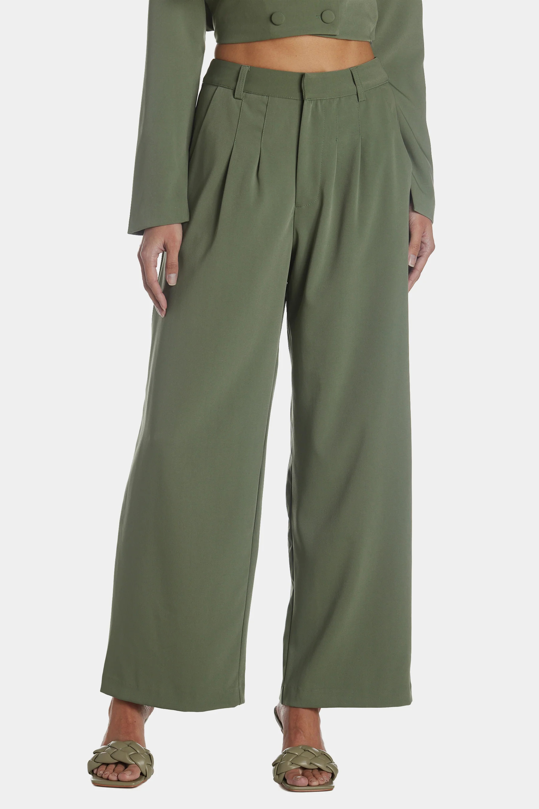 Sage The Label Women's Cool Classic Pants in Olive Small Lord & Taylor | Lord & Taylor