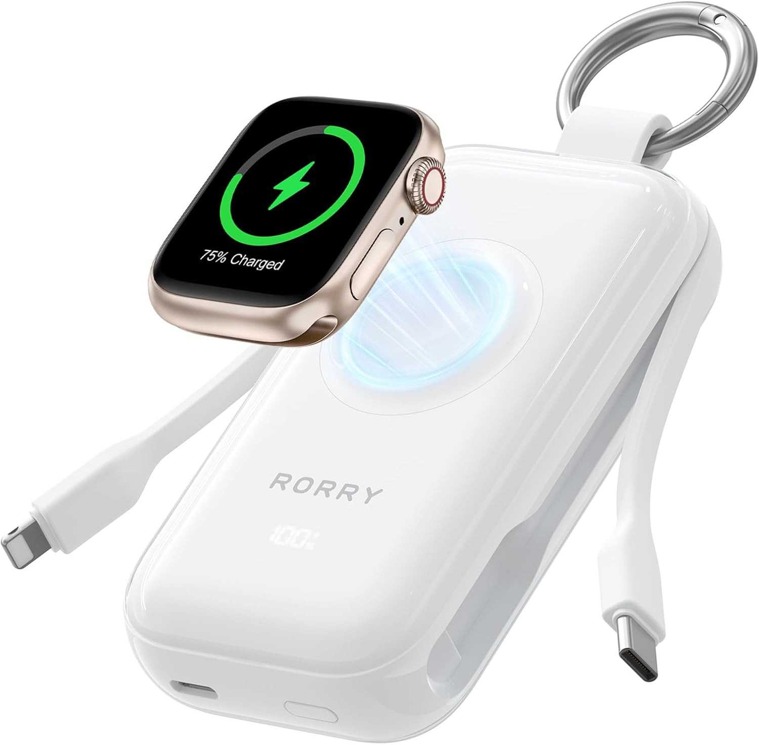 RORRY CharmGo Portable Charger 45W Fast Charging, 10000mAh Keychain Power Bank with Built-in Cabl... | Amazon (US)