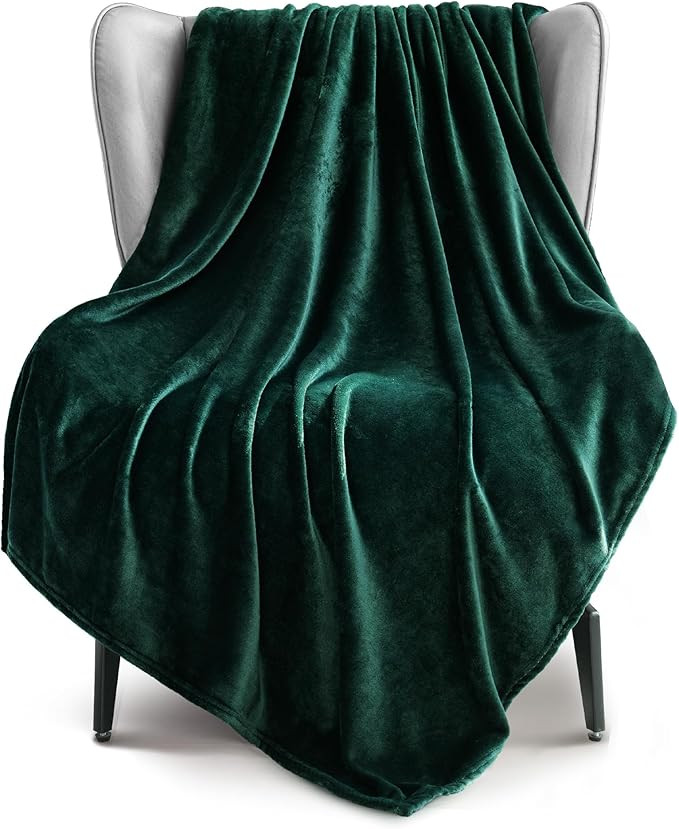 Exclusivo Mezcla Extra Large Fleece Throw Blanket for Couch, Sofa, 300GSM Super Soft and Warm Bla... | Amazon (US)