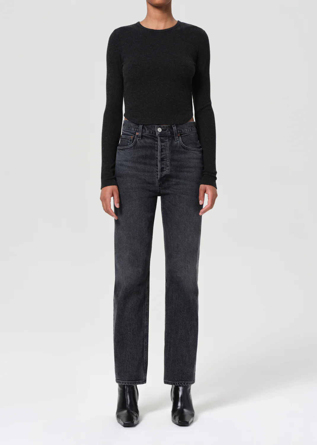 90's Pinch Waist High Rise Straight in Hitch | AGOLDE