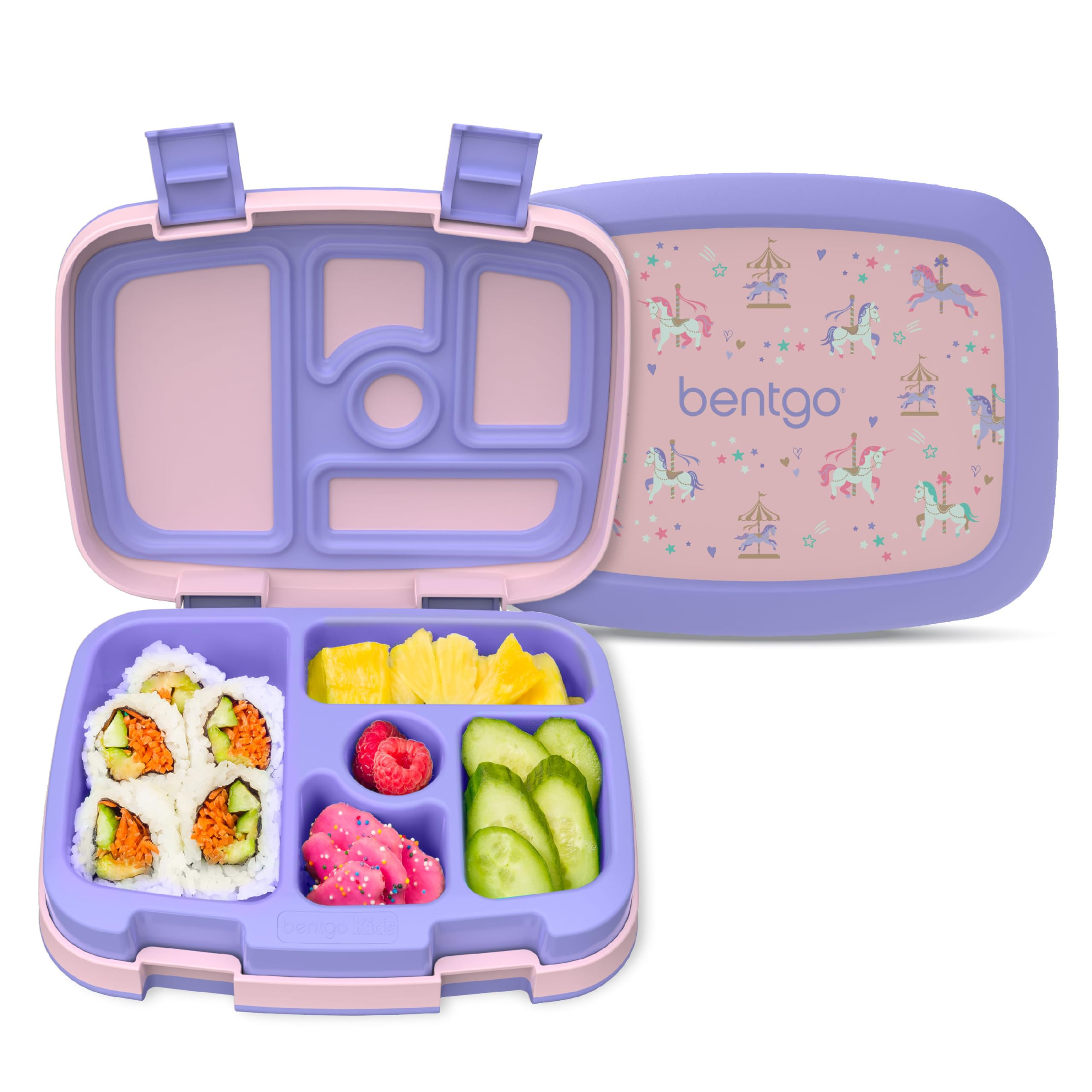 Bentgo Kids Prints Leak-Proof, 5-Compartment Bento-Style Kids Lunch Box - Ideal Portion Sizes for... | Amazon (US)