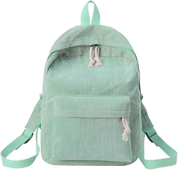 Corduroy School Backpacks for Women Men Teen Girls Boys Vintage Laptop School Bookbag Travel Back... | Amazon (US)