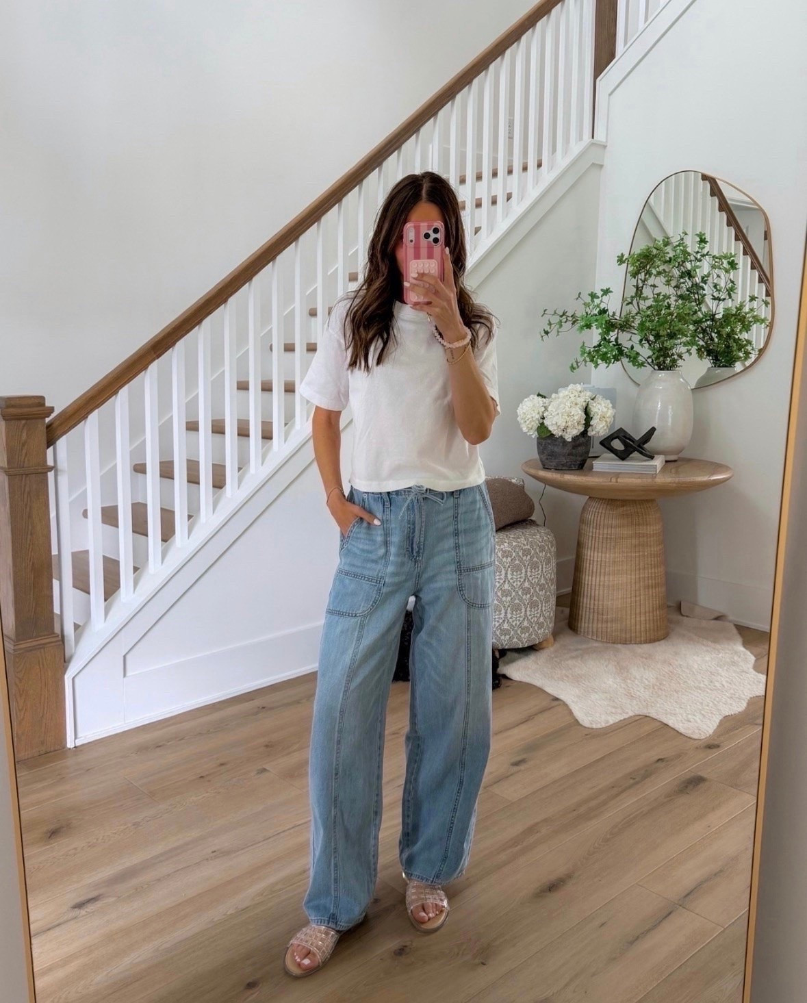 These easy pull on jeans are one of my favorite recent finds. The relaxed wide leg fit is so comfortable, and they give you that effortless look while still feeling polished. Perfect with a simple tee, tank, or lightweight sweater all summer long.

Wide leg jeans, Pull on denim, Casual outfit ideas, Summer fashion, Everyday style, Comfortable jeans, Denim trends, Relaxed fit jeans, Neutral wardrobe, Effortless outfits, Fashion finds, Summer wardrobe staples, annabrstyle

#LTKootd #LTKSeasonal #LTKOver40