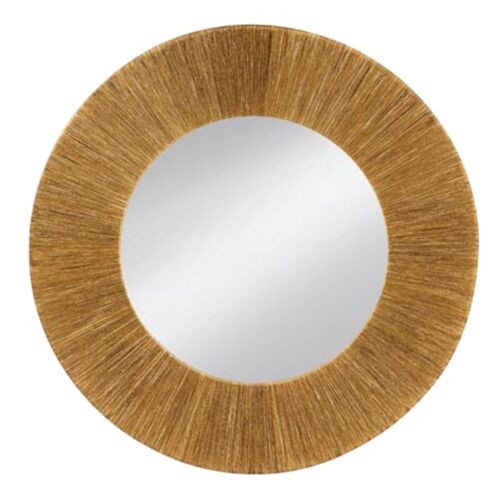 Zoe 44" Round Rope Wall Mirror, Natural | One Kings Lane