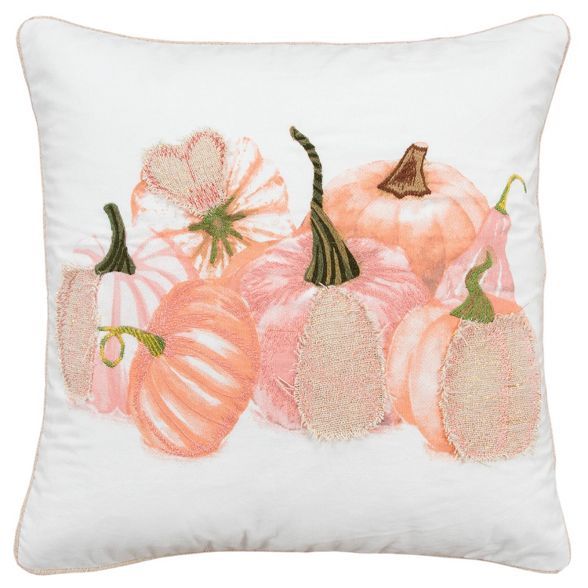 20&#34;x20&#34; Oversize Pumpkins Square Throw Pillow Light Pink - Rizzy Home | Target