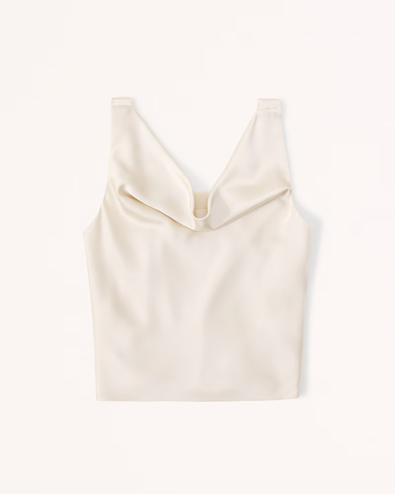 Satin Cowl Neck Set Top | Abercrombie & Fitch (US)